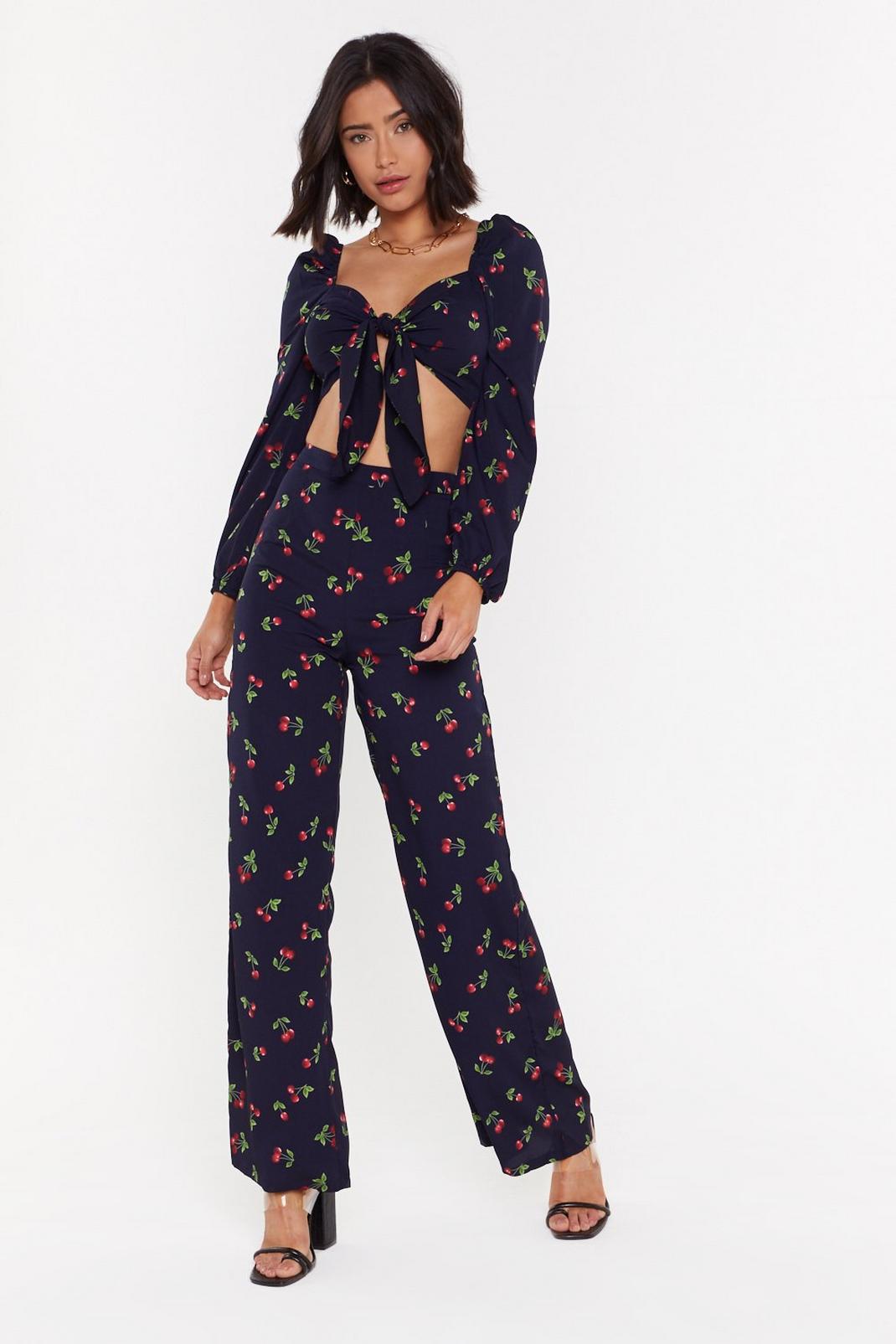Ain't She Sweet Cherry High-Waisted Trouser image number 1