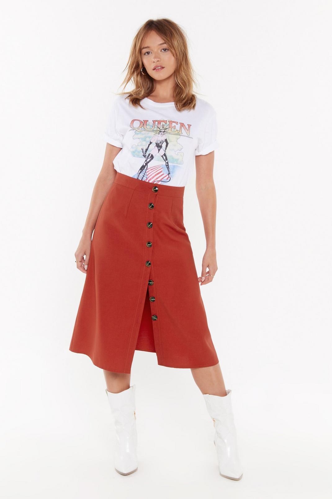 Let's Get Button-Down to Business Midi Skirt image number 1