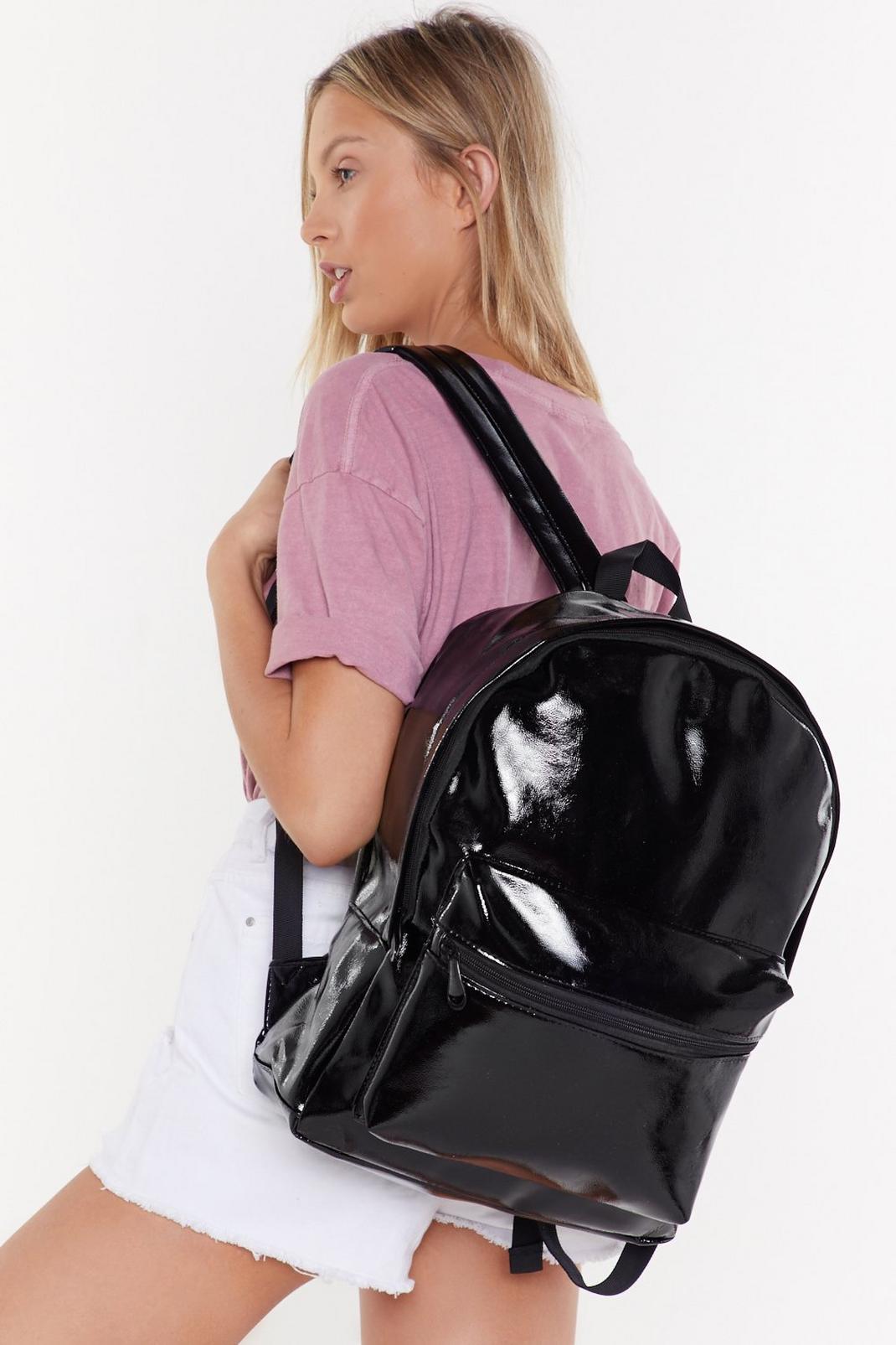Back On It Faux Leather Backpack image number 1