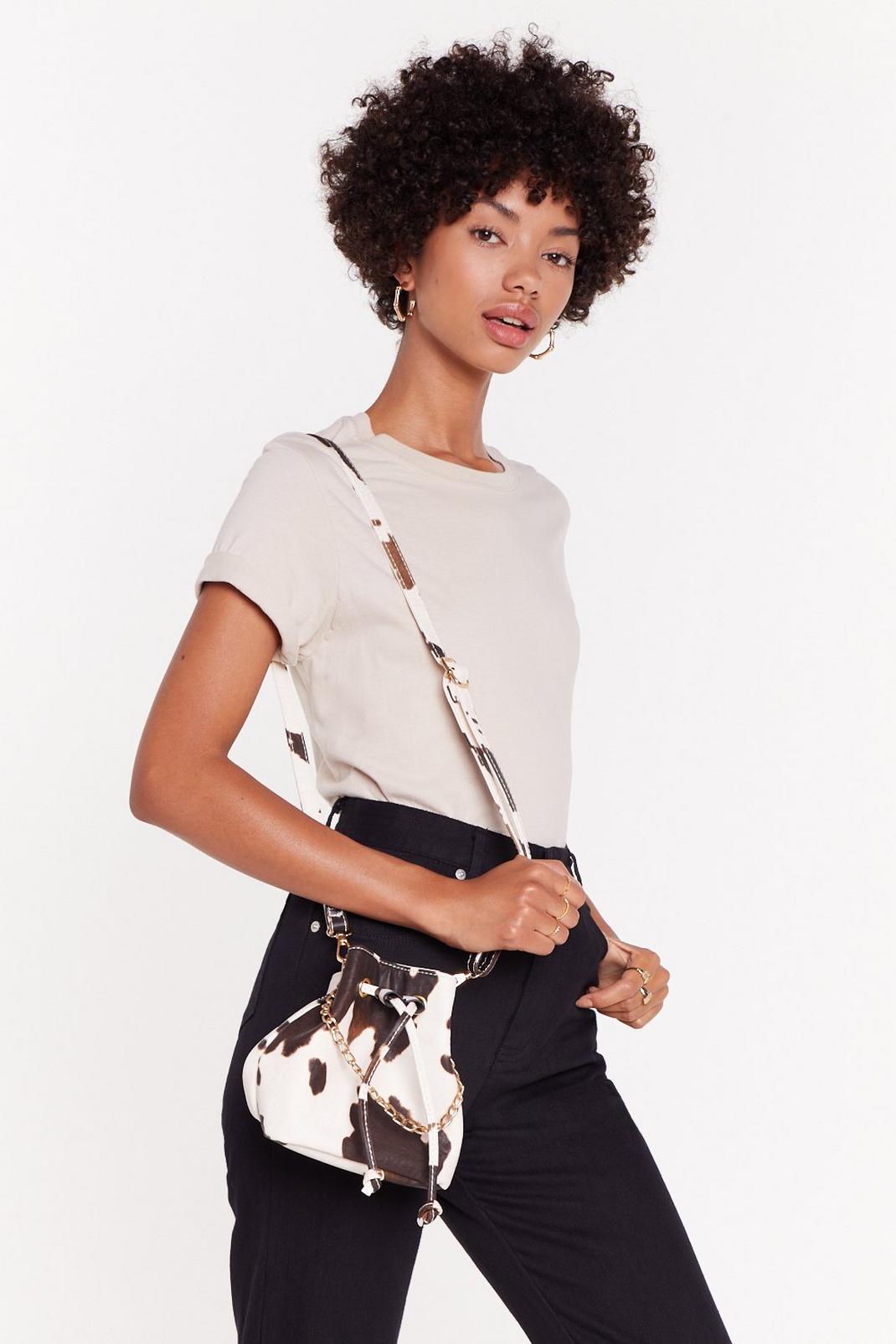 WANT Herd Me Wrong Cow Faux Leather Crossbody Bag image number 1