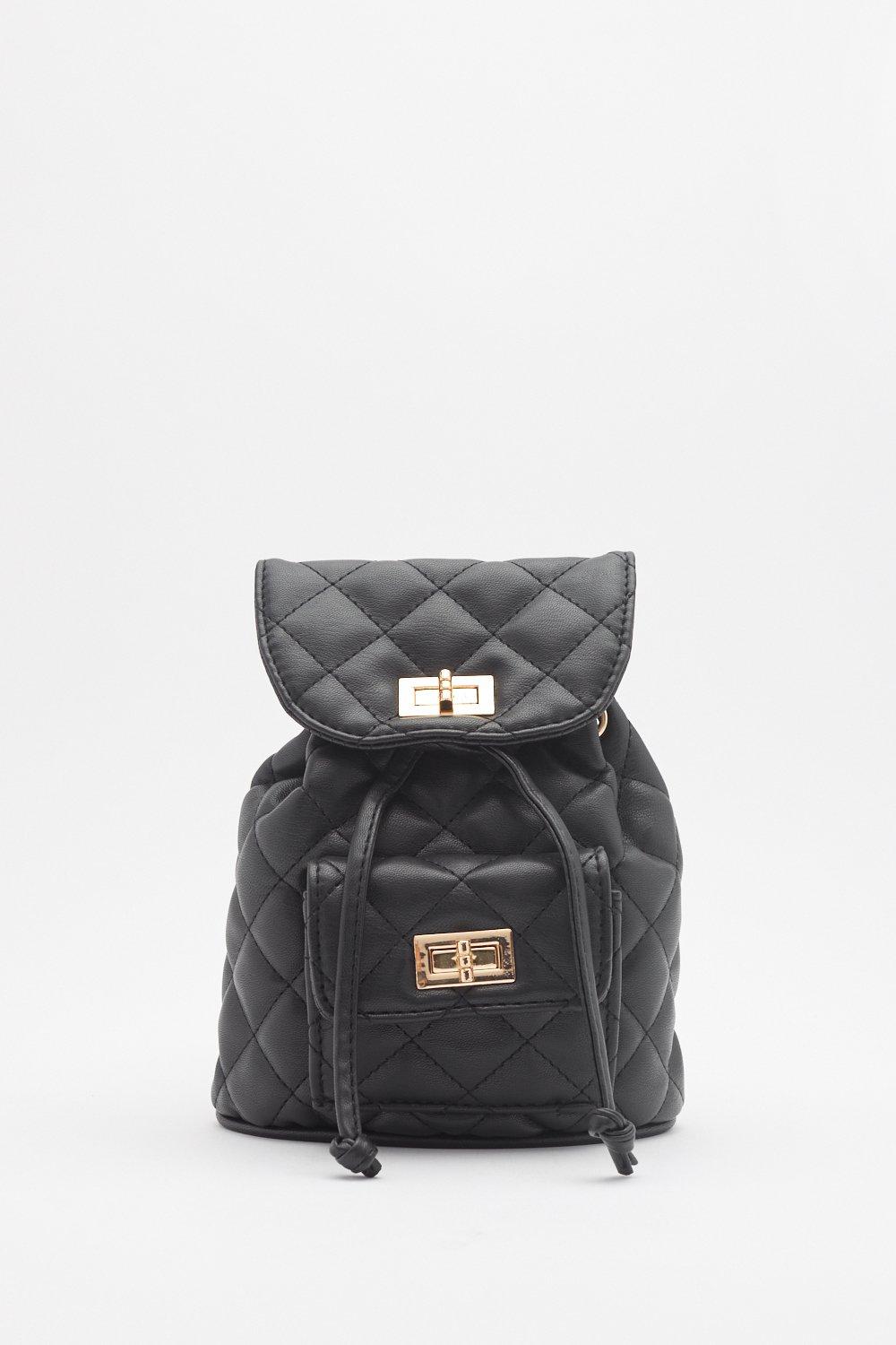 WANT Back in a Mini Quilted Faux Leather Backpack