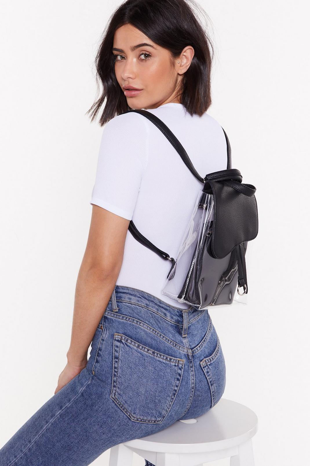 WANT Pack Your Bags Faux Leather Backpack image number 1