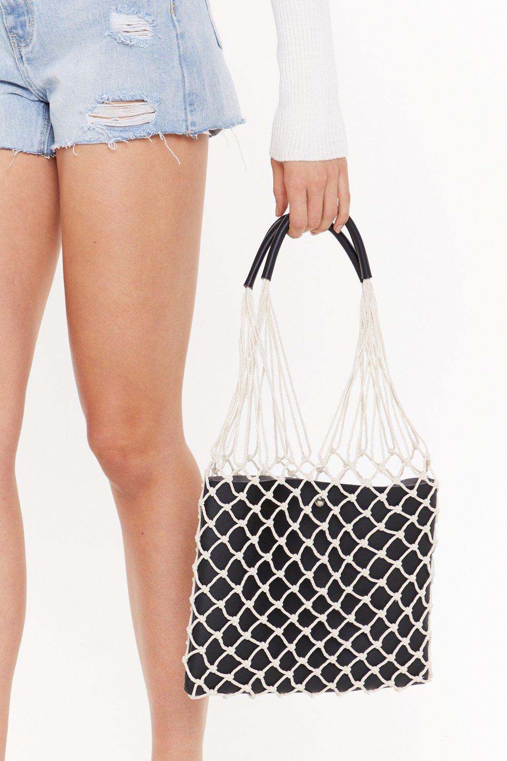 Mango net tote online bag