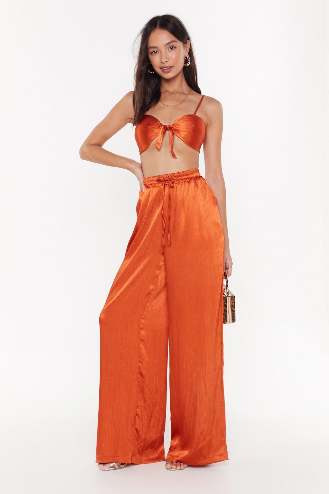 See You on the Other Wide-Leg Satin Pants | Nasty Gal