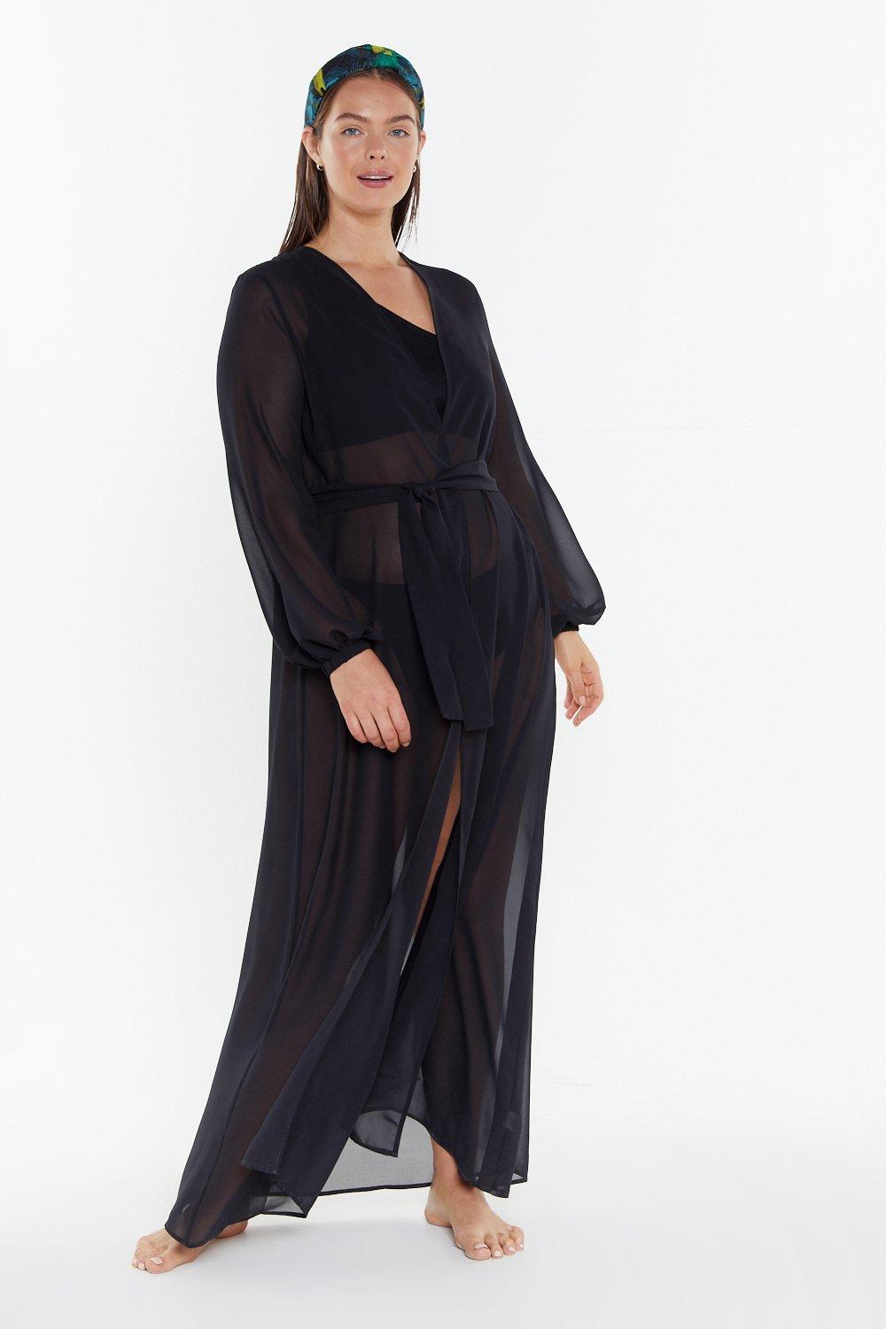 black maxi beach cover up