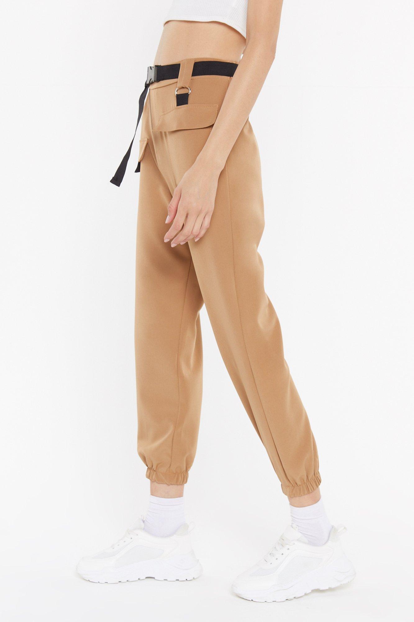 Belted discount jogger pants