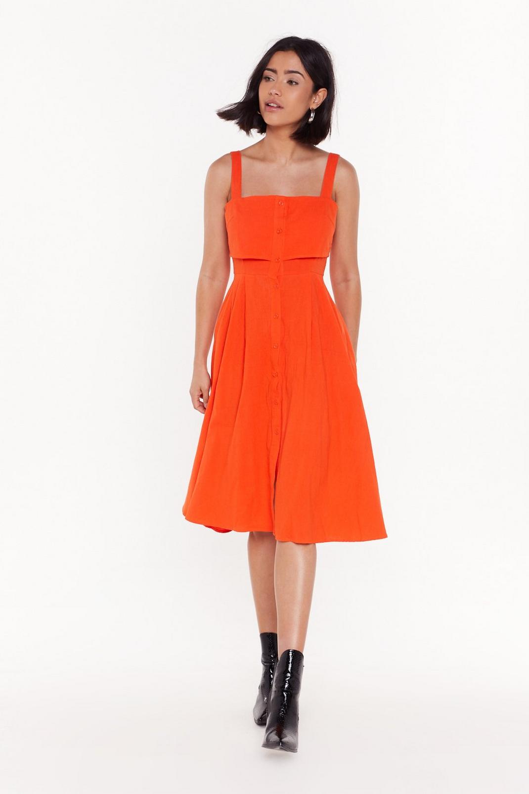Button the Lookout Square Neck Midi Dress image number 1