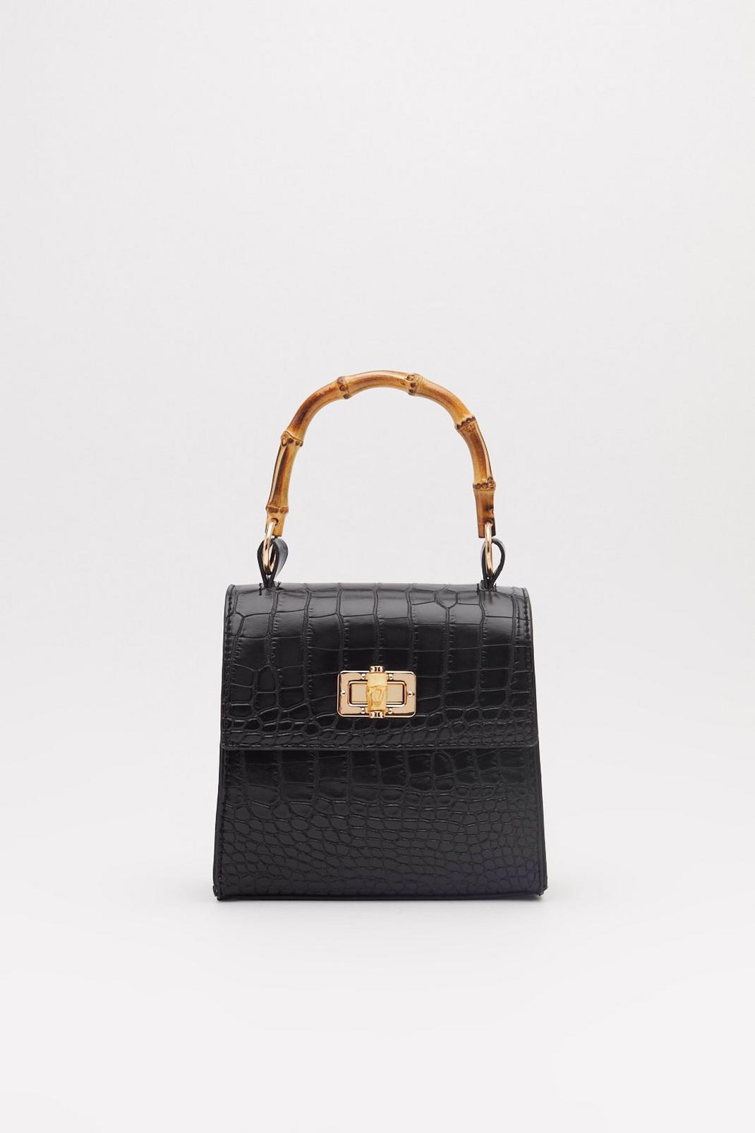 WANT Croc Around the Clock Faux Leather Structured Bag | Nasty Gal