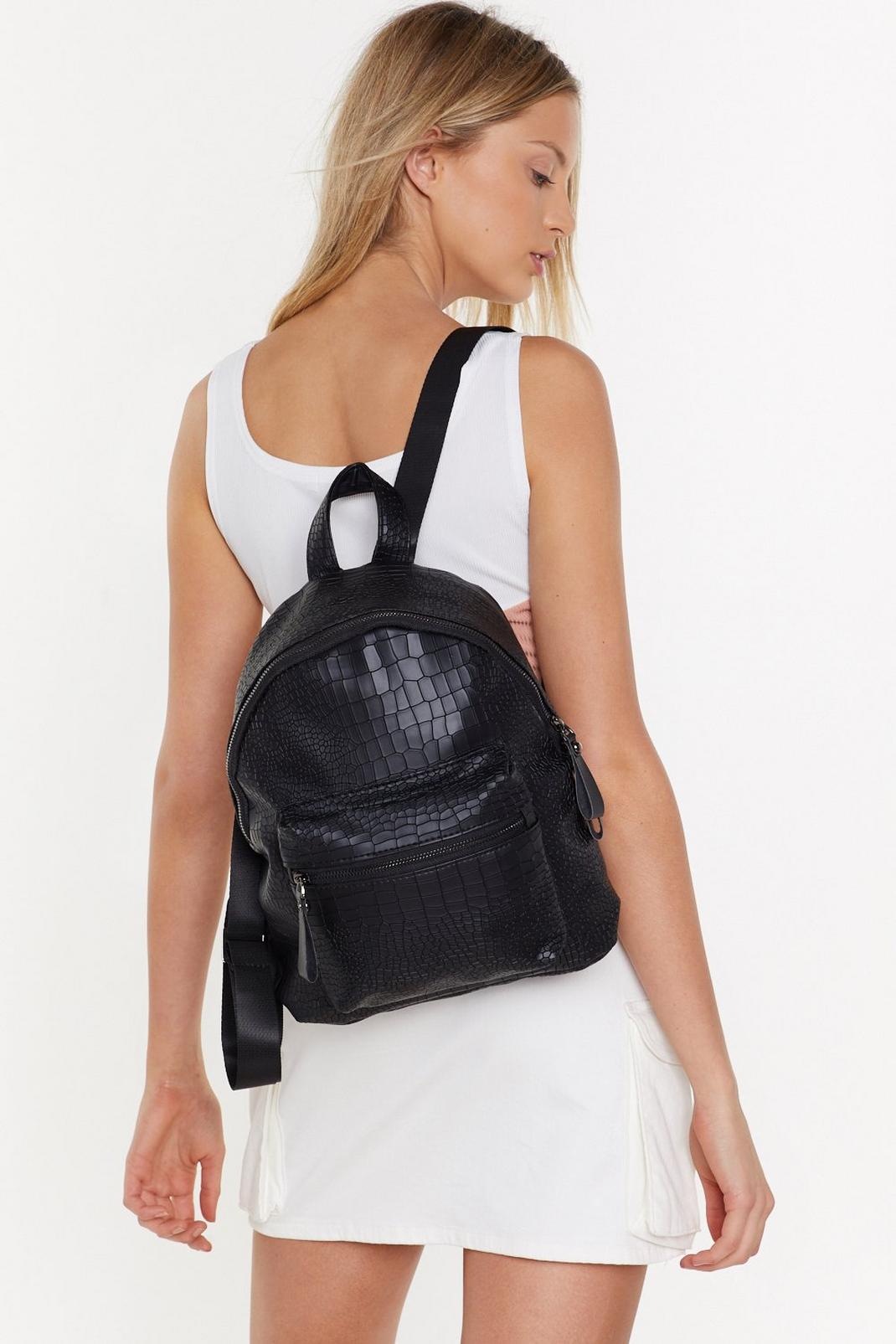 WANT Croc You Got to Say Faux Leather Backpack image number 1