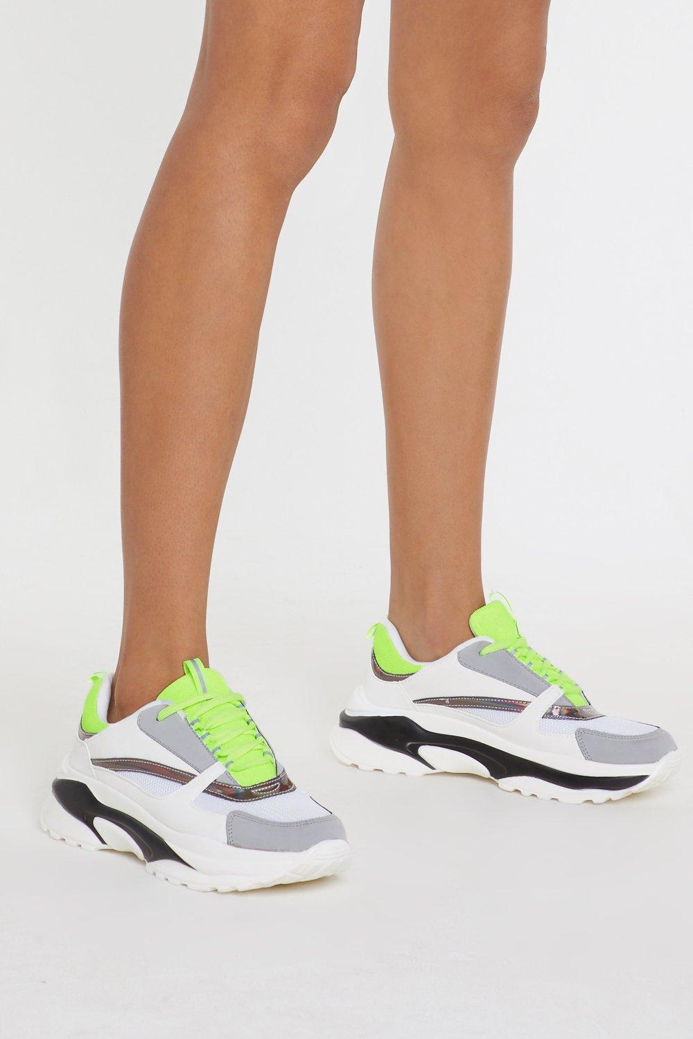 neon sneakers