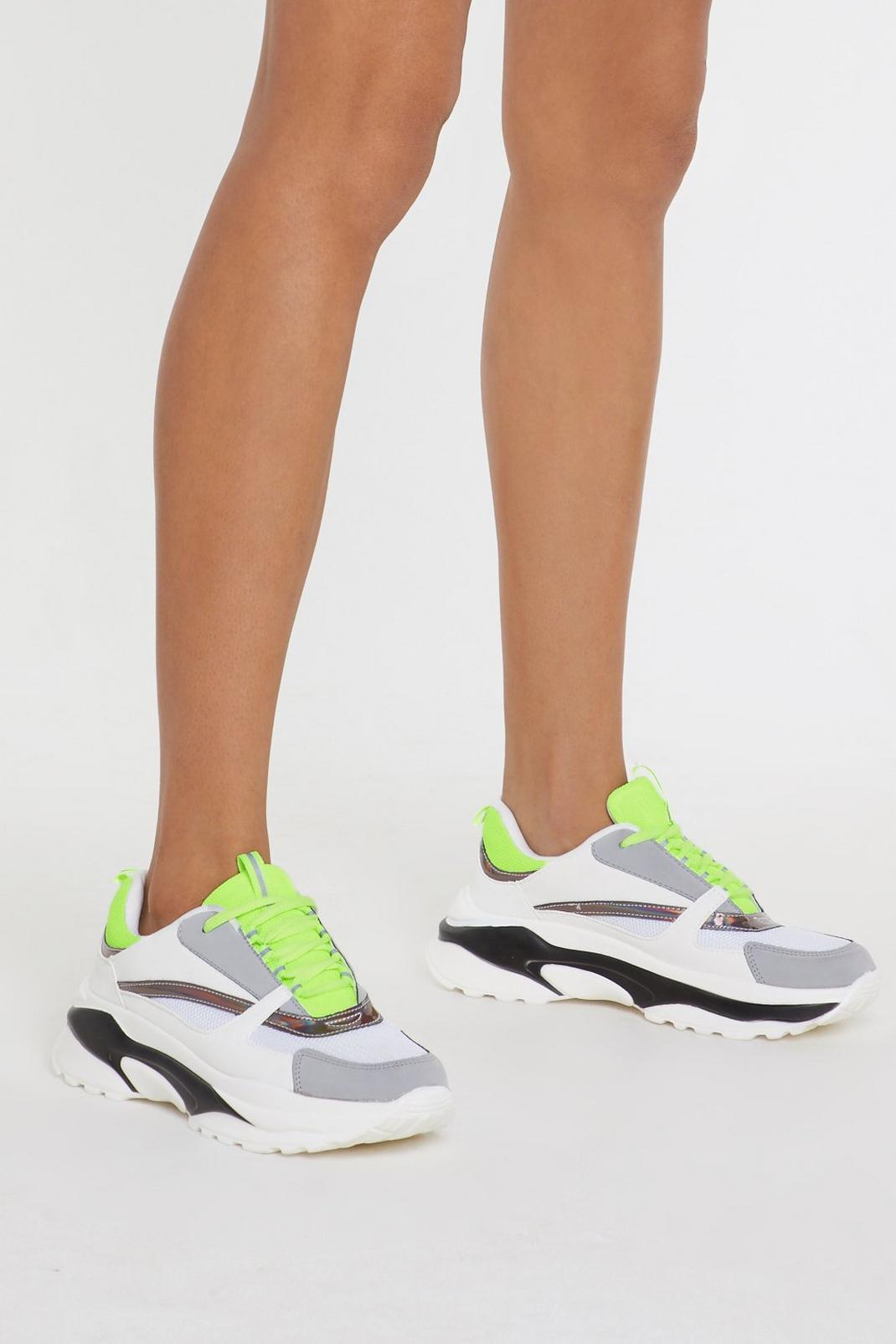 Light's Out Neon Chunky Sneakers image number 1