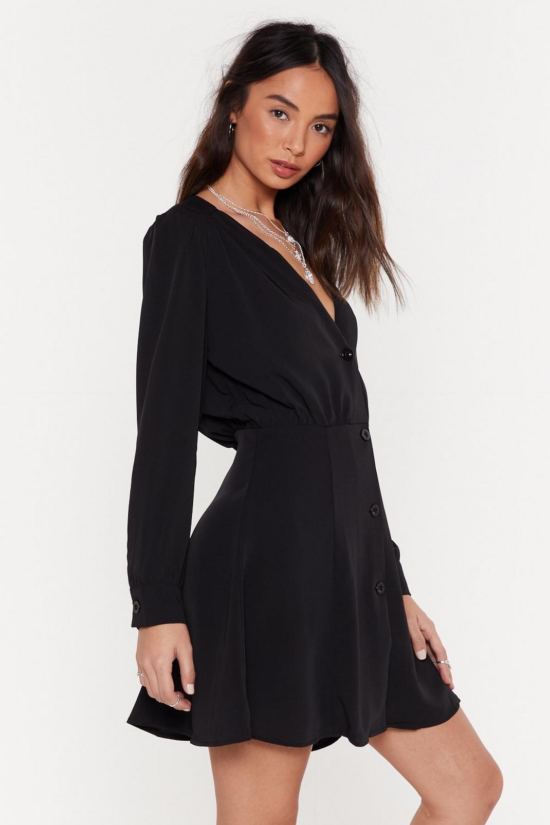 Right Button Cue Fit & Flare Dress | Nasty Gal