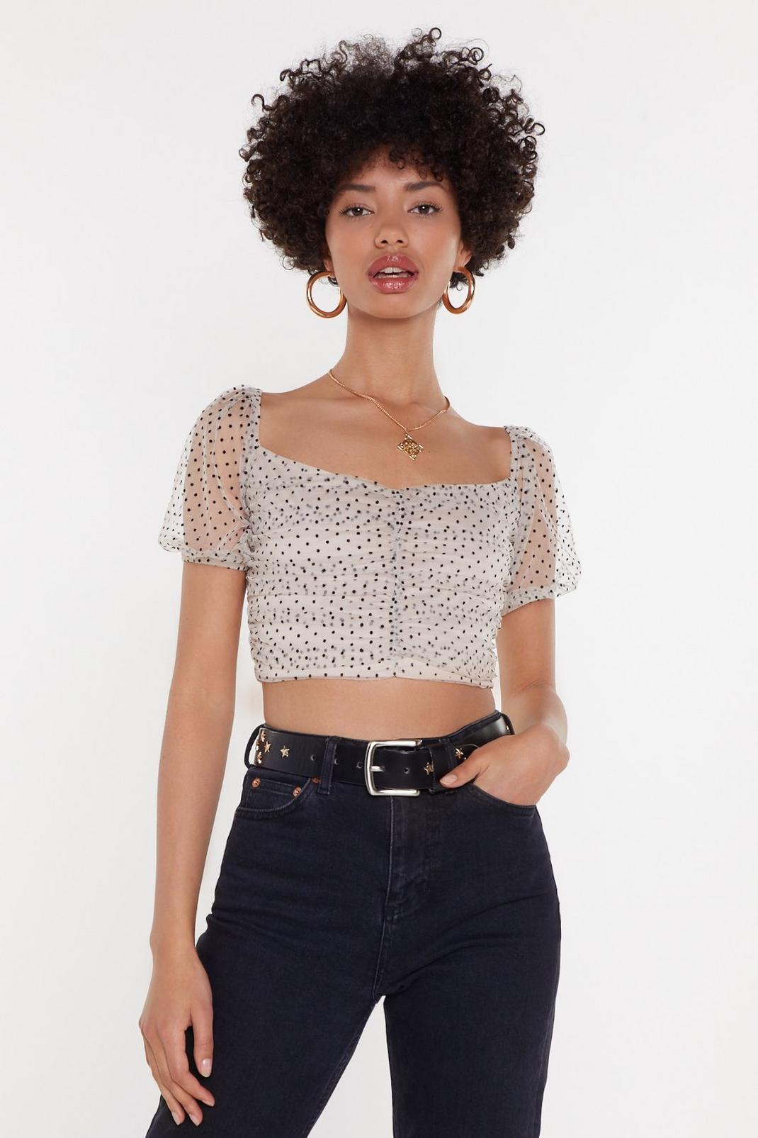 Really Hit the Spots Cropped Mesh Top image number 1