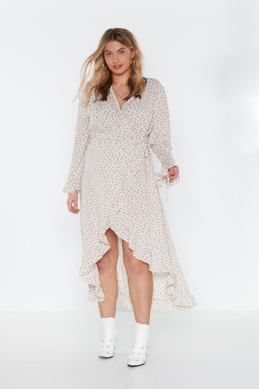 wrap tea dress midi