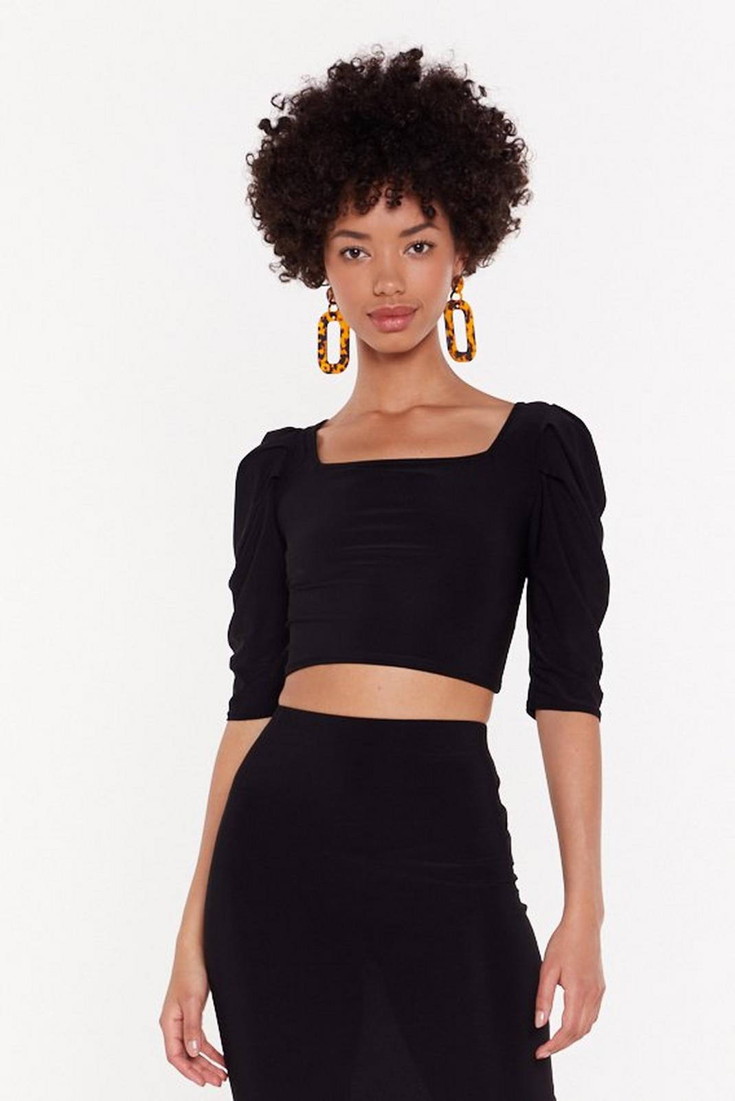 Rock Your Body Puff Sleeve Crop Top image number 1