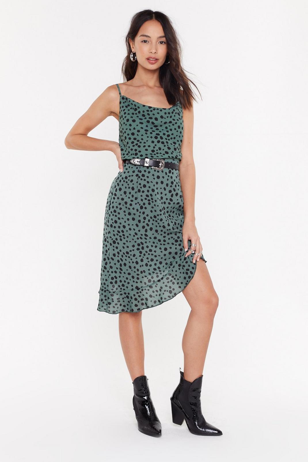 Dot to Worry Spotty Ruffle Midi Skirt image number 1