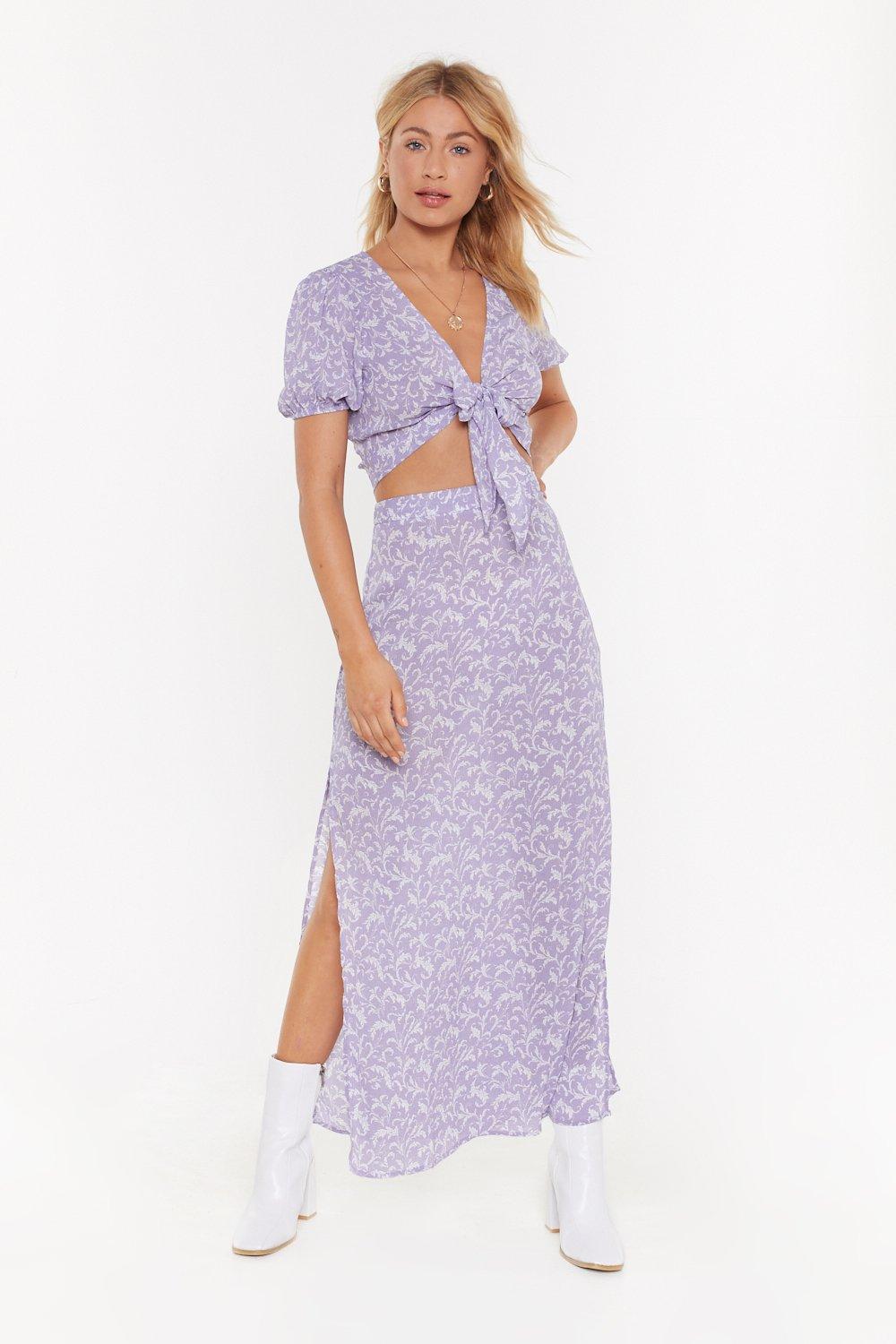 lilac maxi skirt