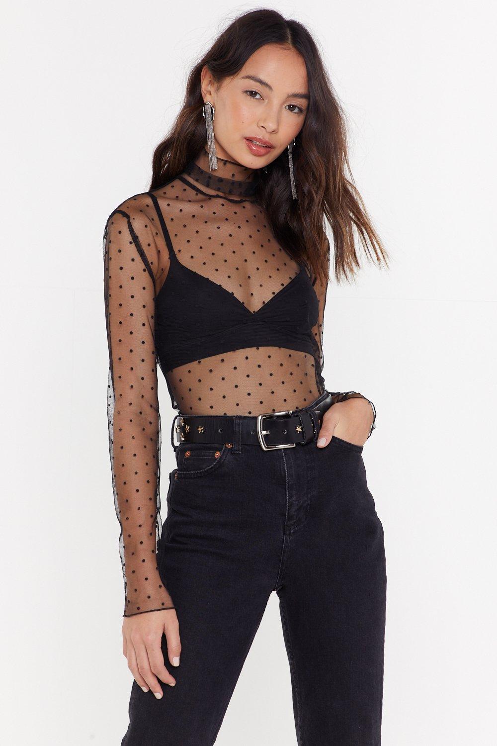 nasty gal sheer top