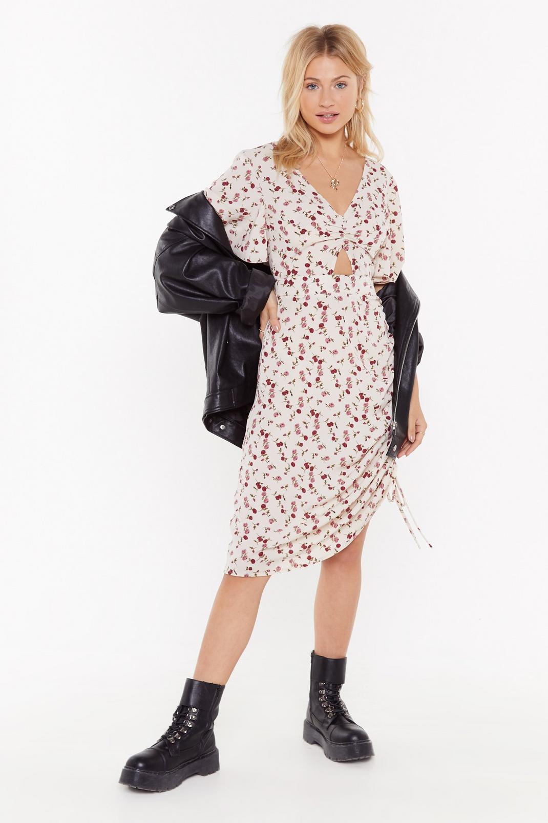 Cut It Out Floral Puff Sleeve Maxi Dress image number 1
