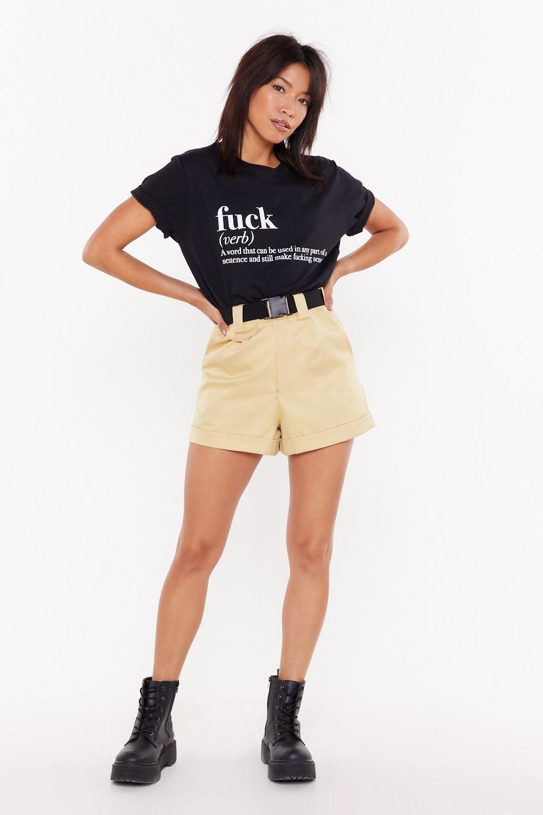We Stand Together High-Waisted Utility Shorts image number 1