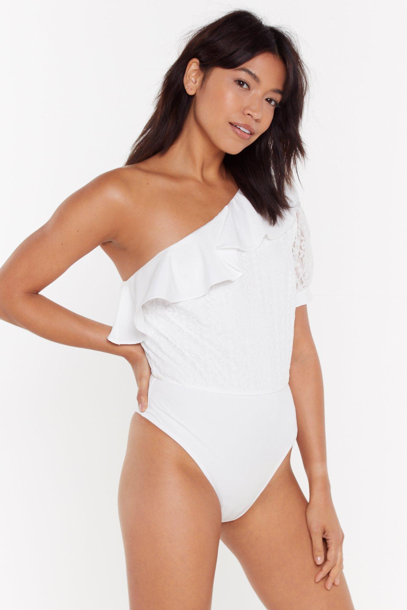 Frill bodysuit cheap