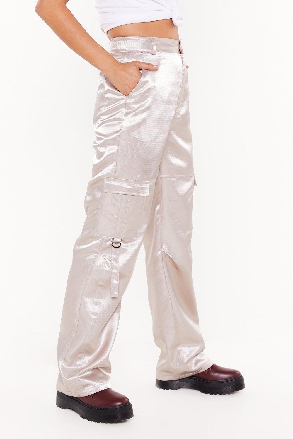 silk cargo pants