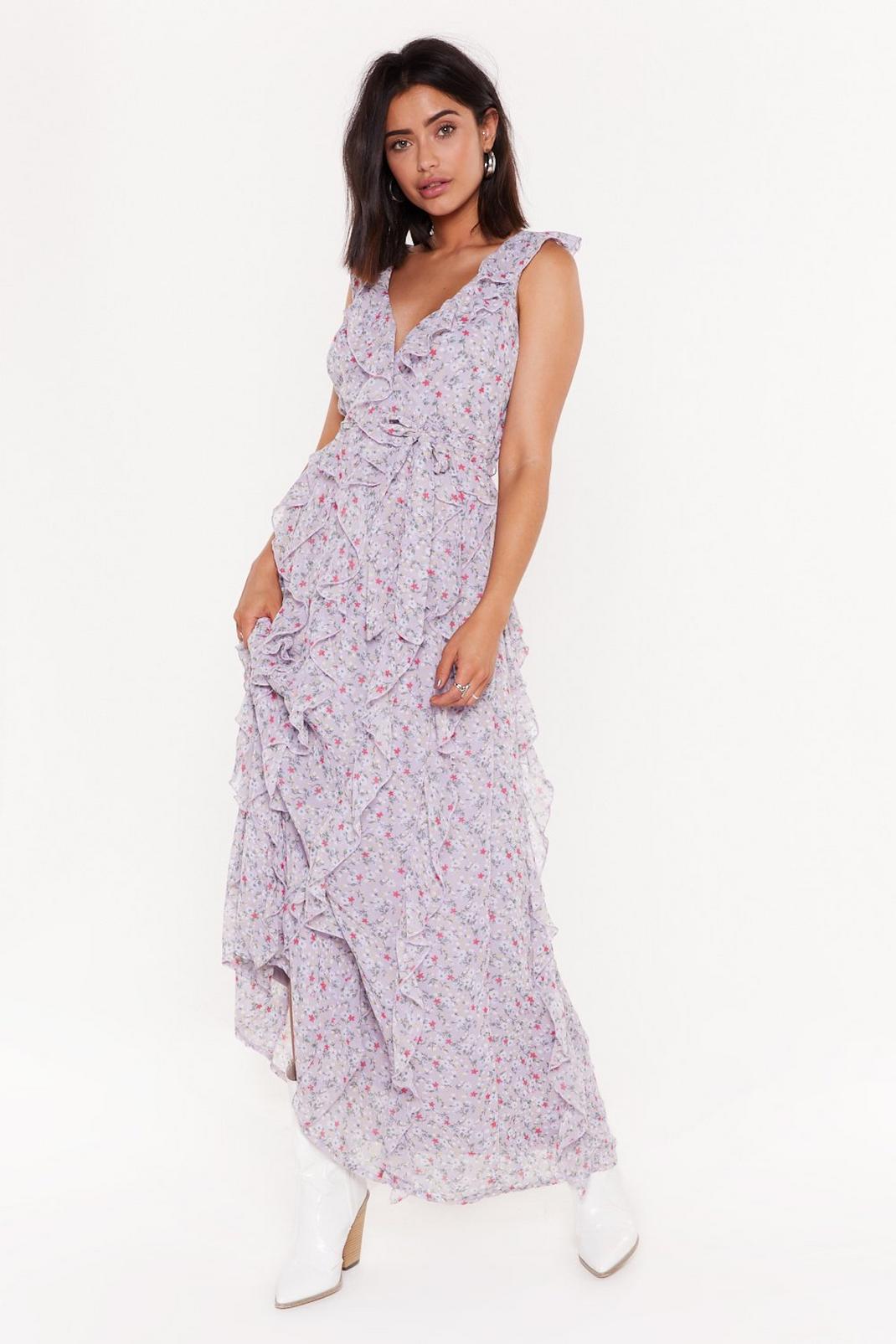 Grow The Distance Floral Ruffle Dress image number 1