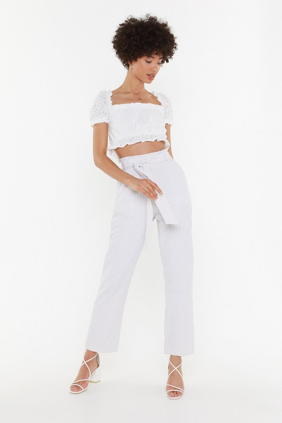 Tall Order Stripe Paperbag Trousers image number 1