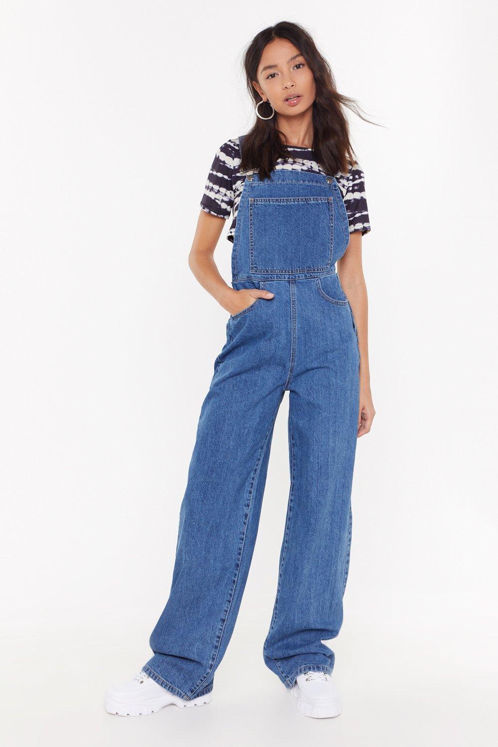 wide leg black dungarees - Quality assurance - OFF 62%