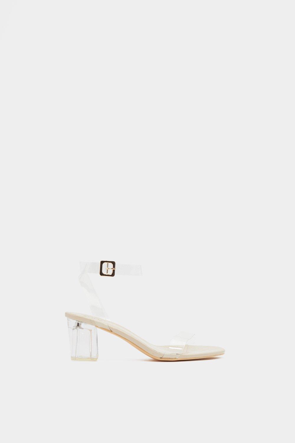 Nasty gal let's on sale be clear heel