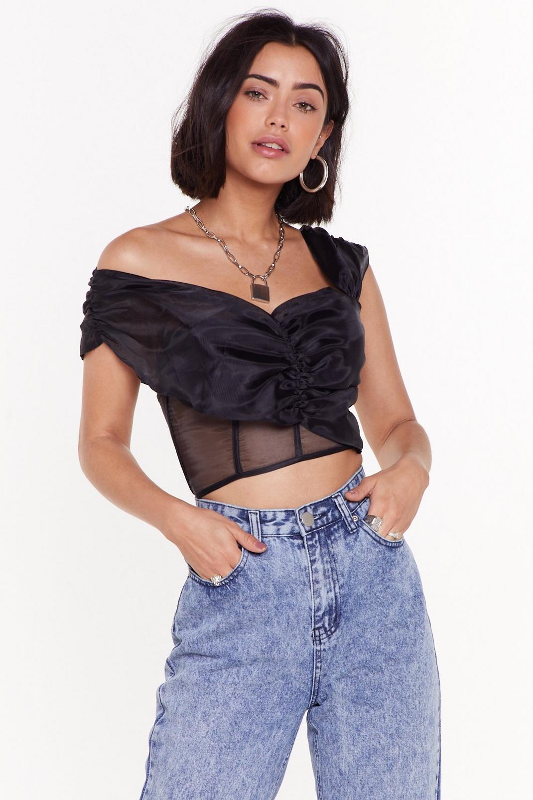 Don't Hate the Layer Organza Crop Top image number 1