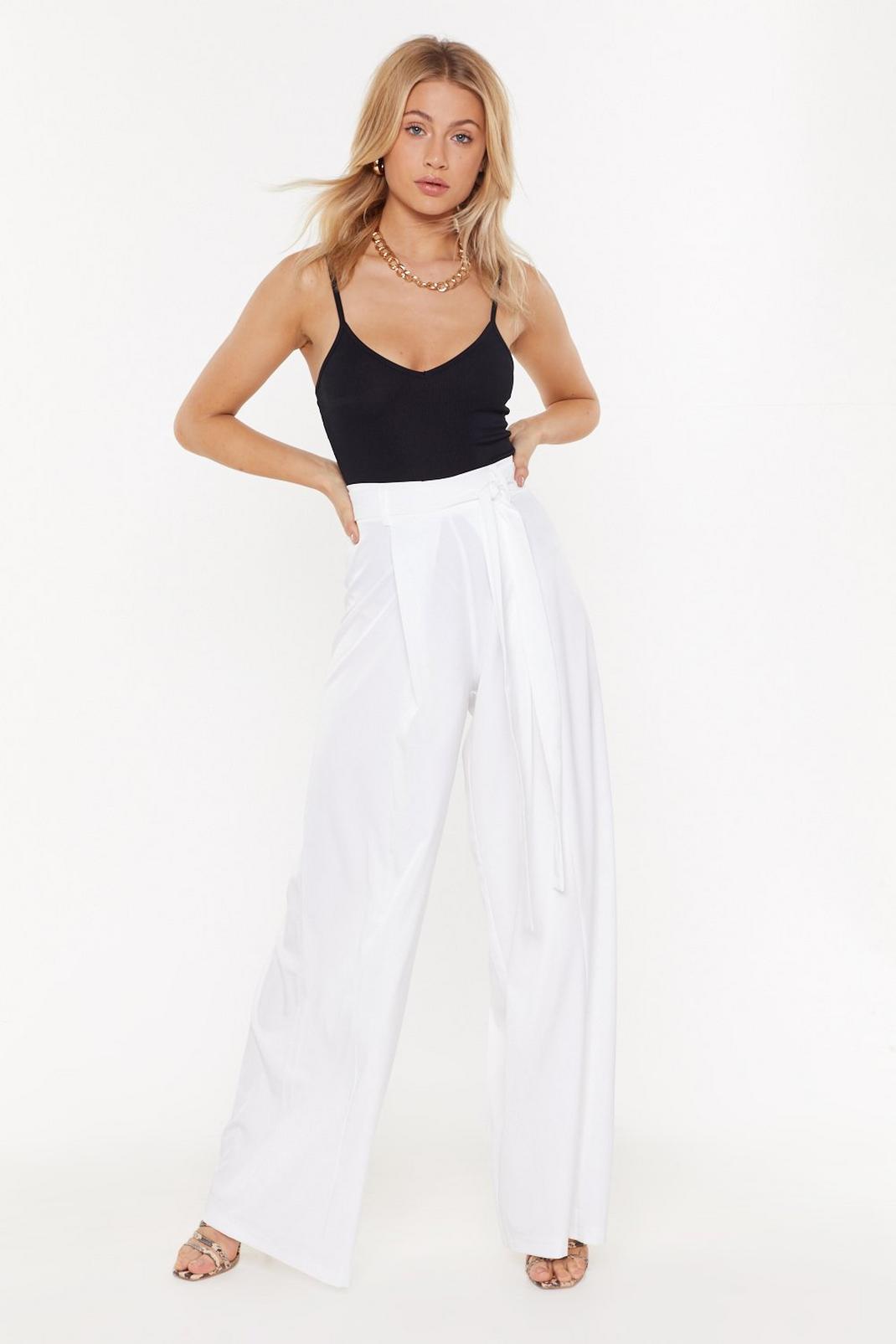See Ya On The Other Wide-Leg Paperbag Trousers image number 1