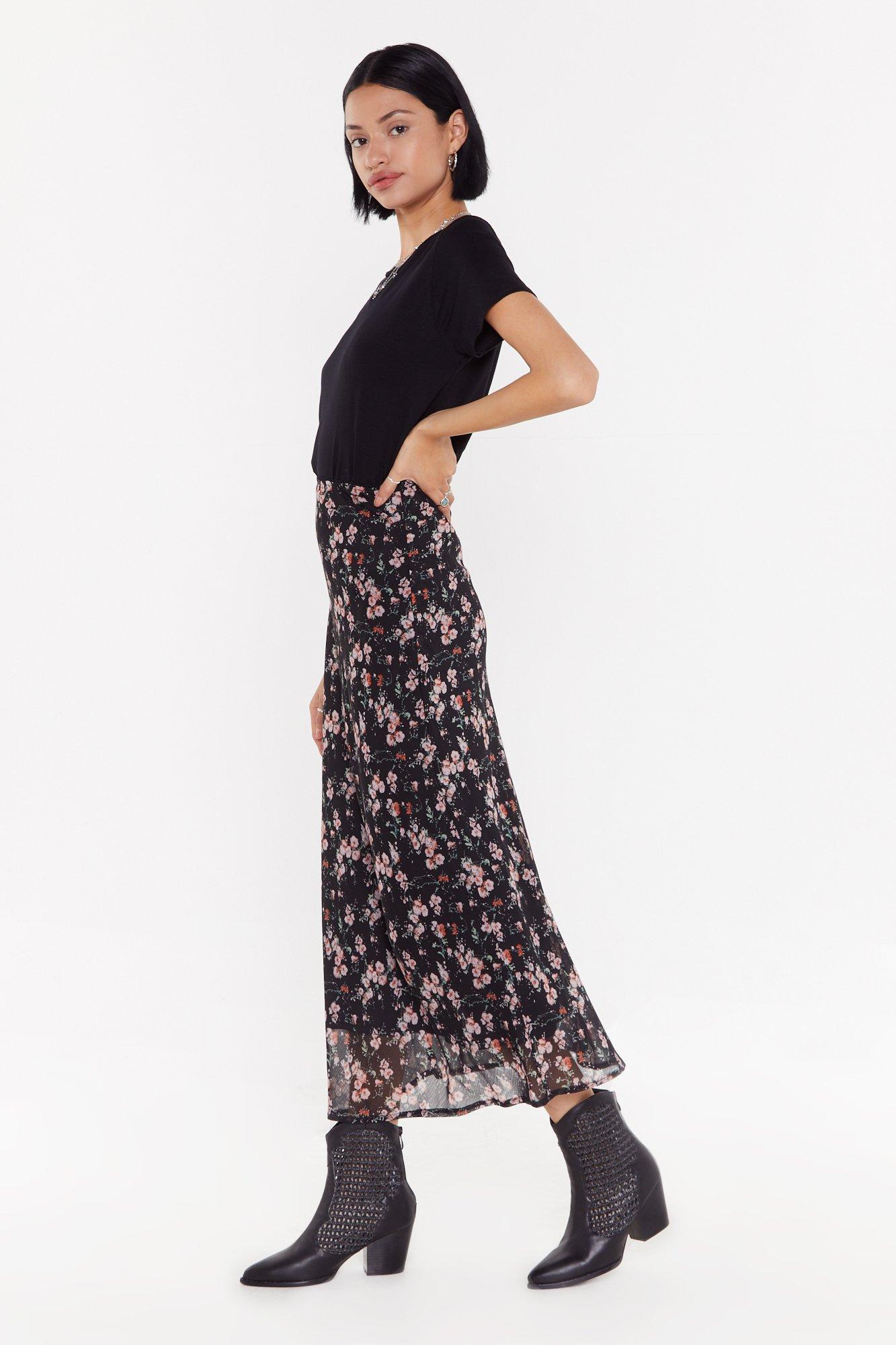 floral midaxi skirt