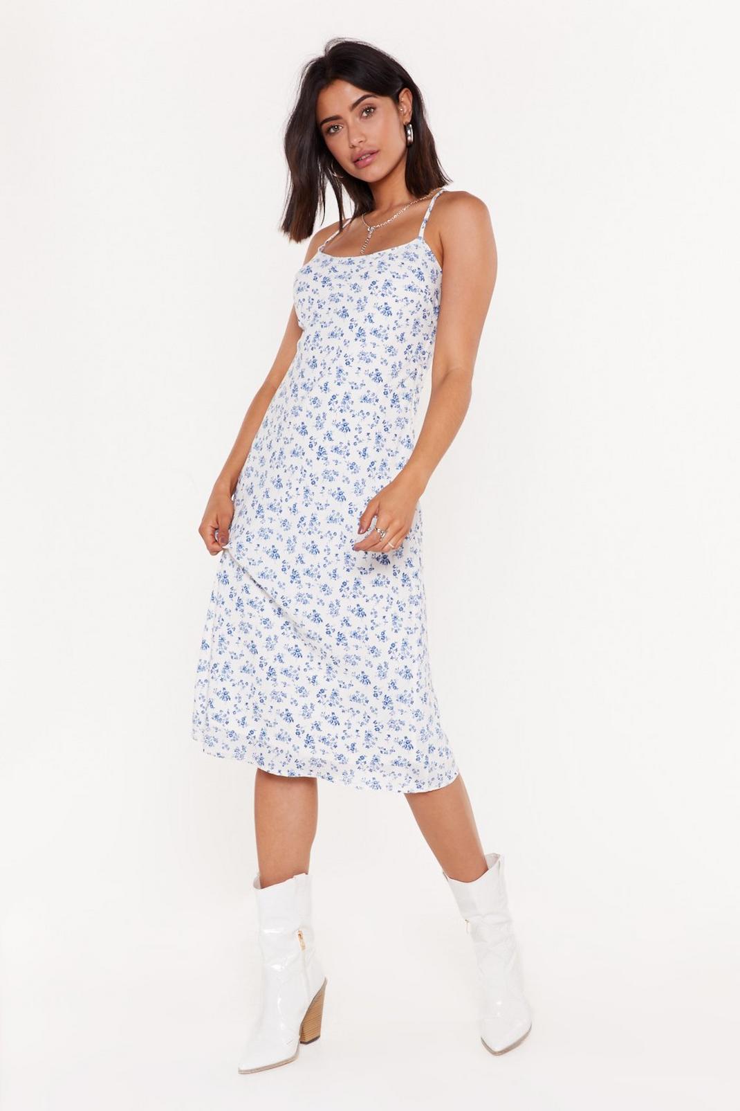 Not All Bloom and Gloom Floral Midi Dress image number 1