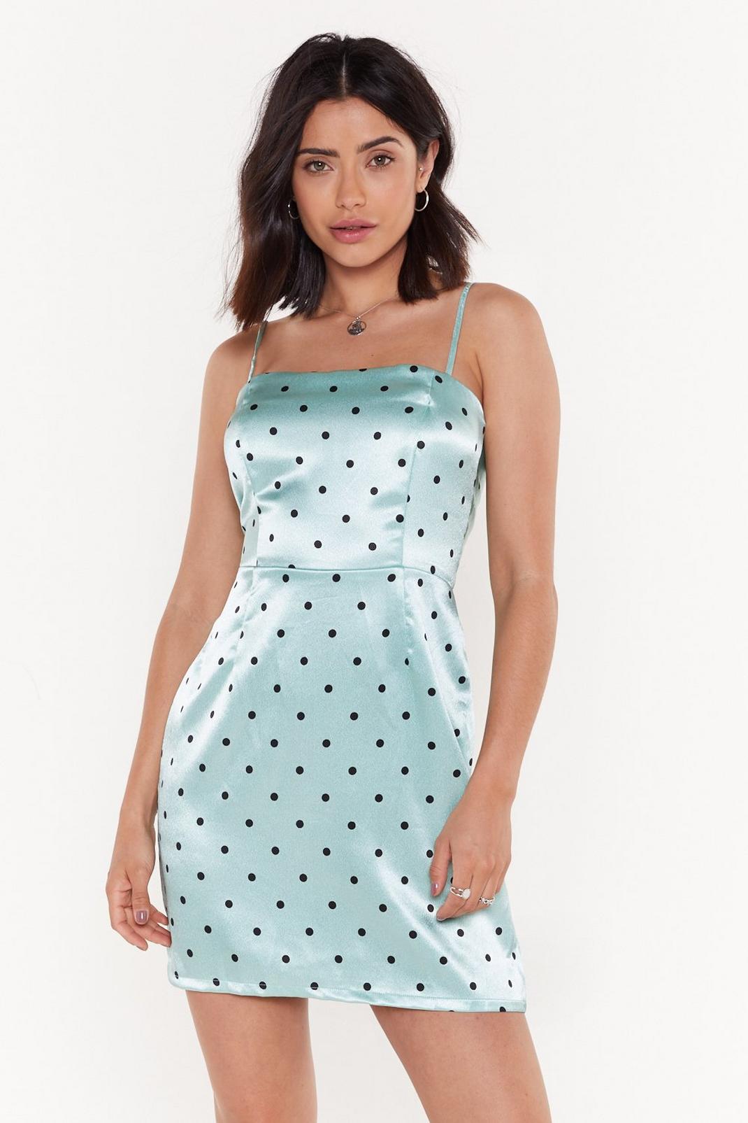 What's Dot to Like Satin Mini Dress image number 1