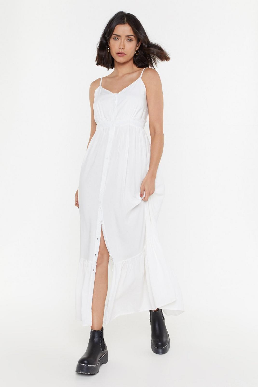 Button Down Strappy Maxi Dress image number 1