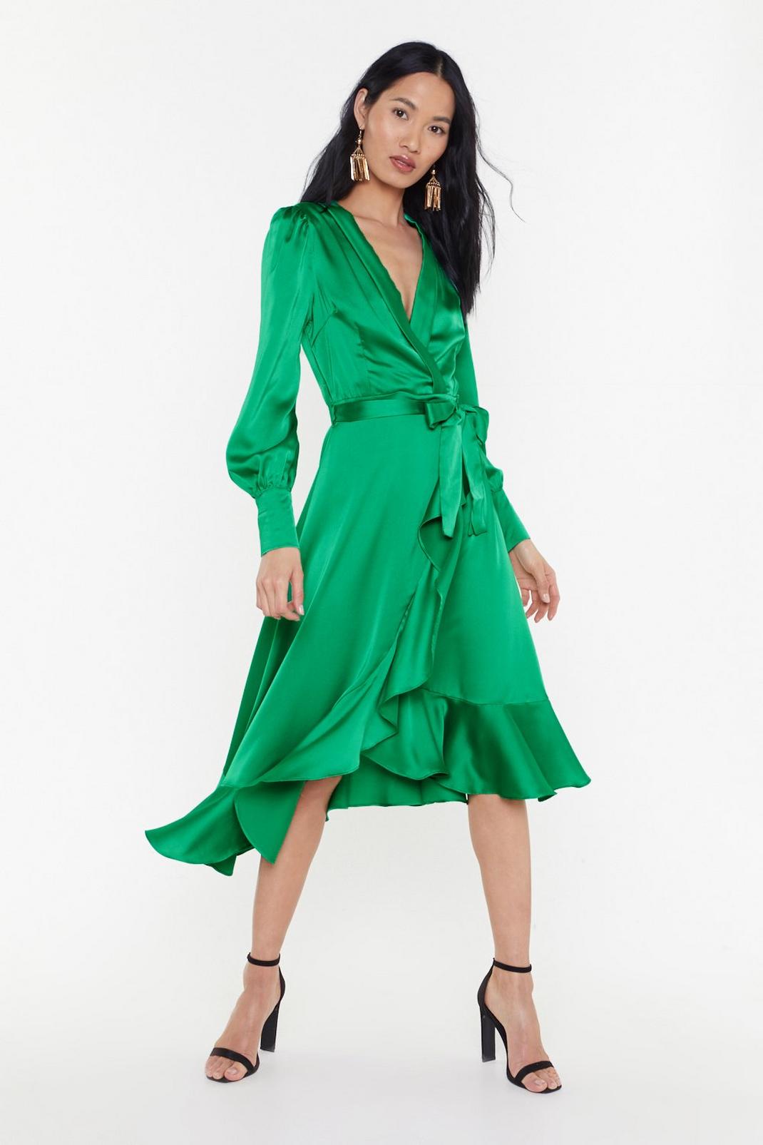 Dressed to Frill Ruffle Wrap Dress image number 1