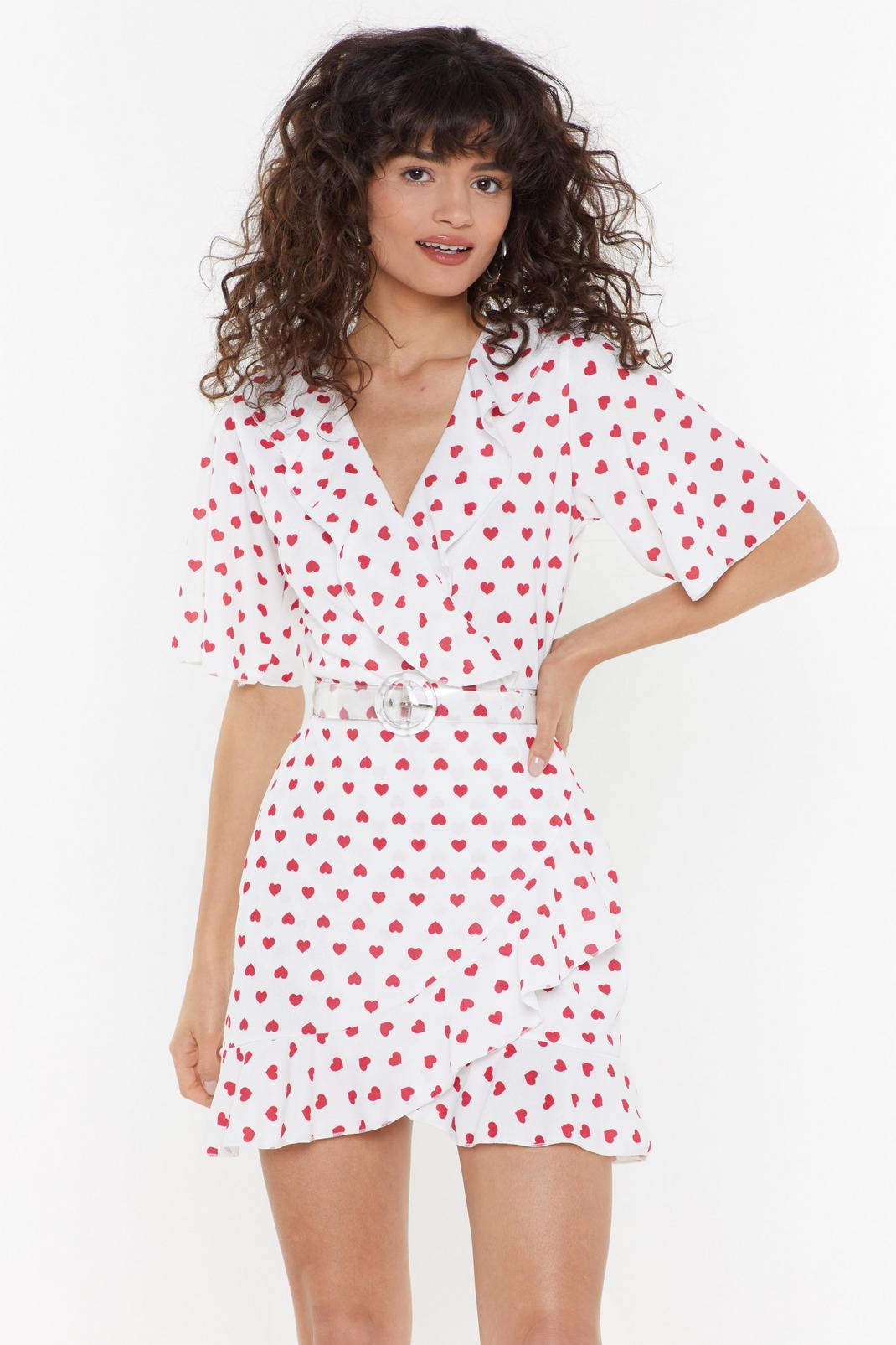 Love Will Tear Us Apart Heart Wrap Dress image number 1