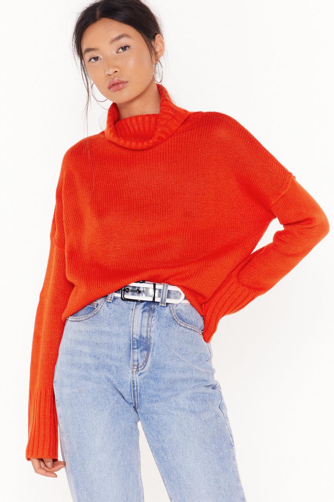 Don't Cry Because Knits Over Turtleneck Jumper image number 1