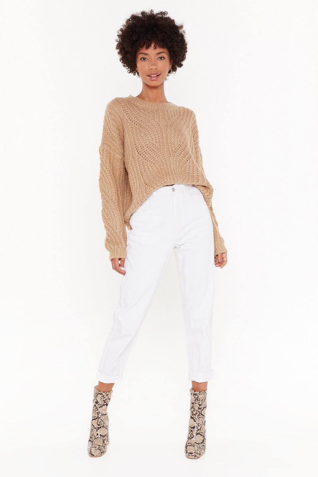 Bring It to the Cable Knit Relaxed Sweater image number 1