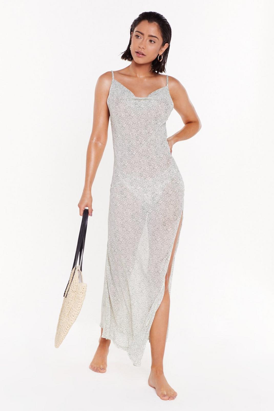 Be a Beach About It Cover-Up Cowl Dress image number 1