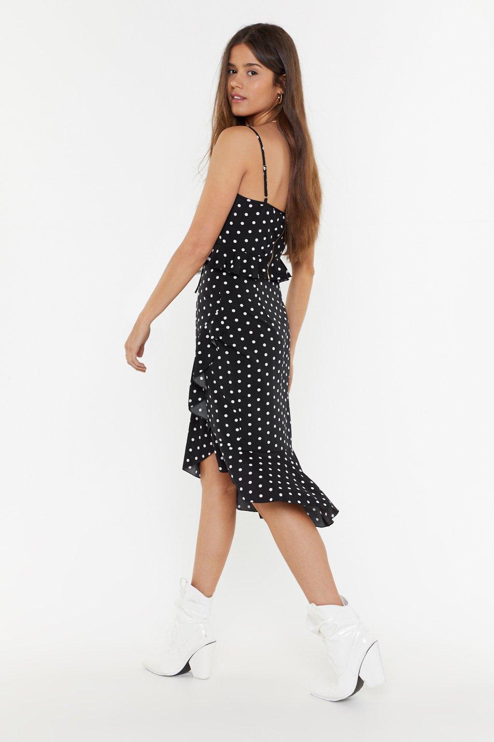 All We Dot Polka Dot Wrap Skirt Nasty Gal