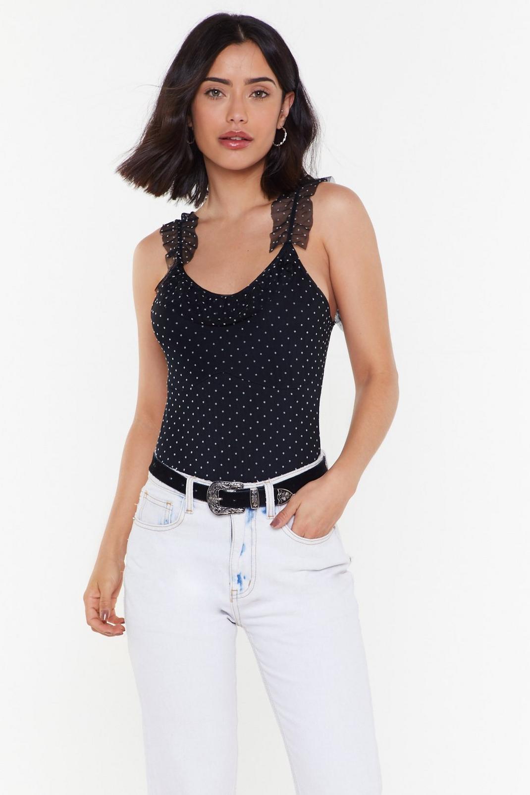 Wardrobe Re-mesh Pending Polka Dot Bodysuit image number 1