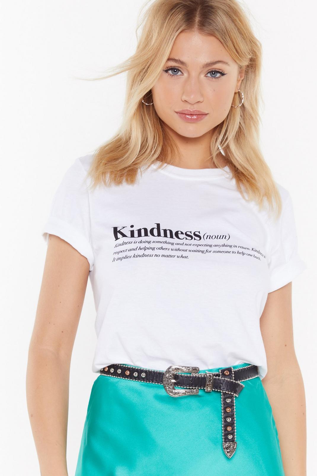 T-shirt à slogan La Définition de Kindness image number 1