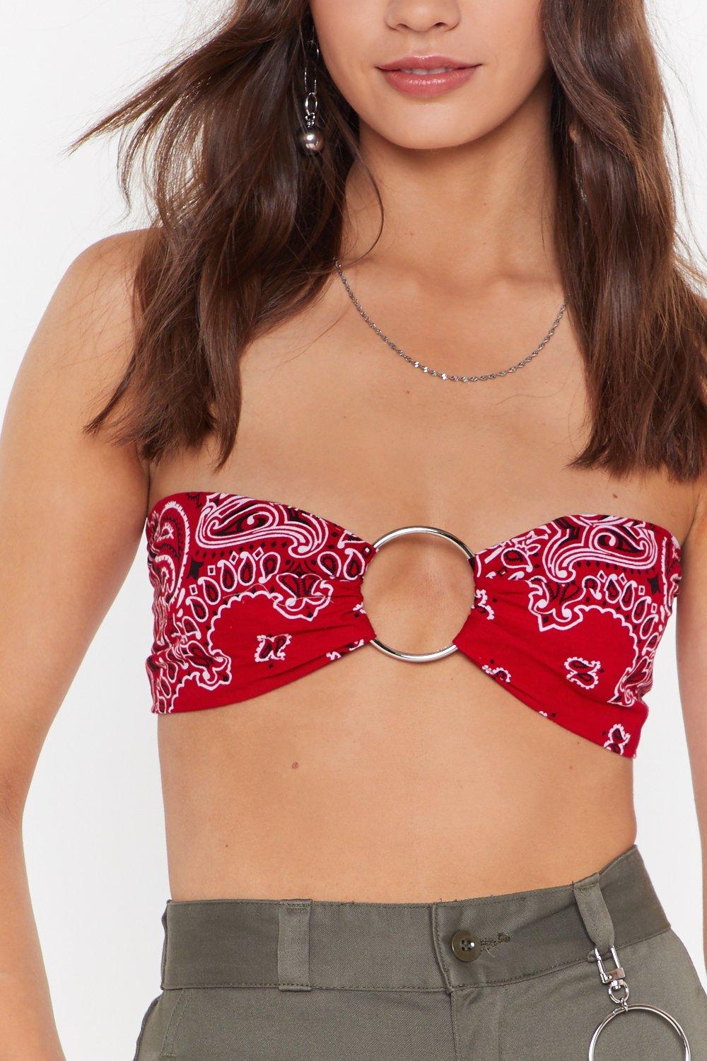 Vintage O Ring Bandana Bandeau Bra Top Nasty Gal