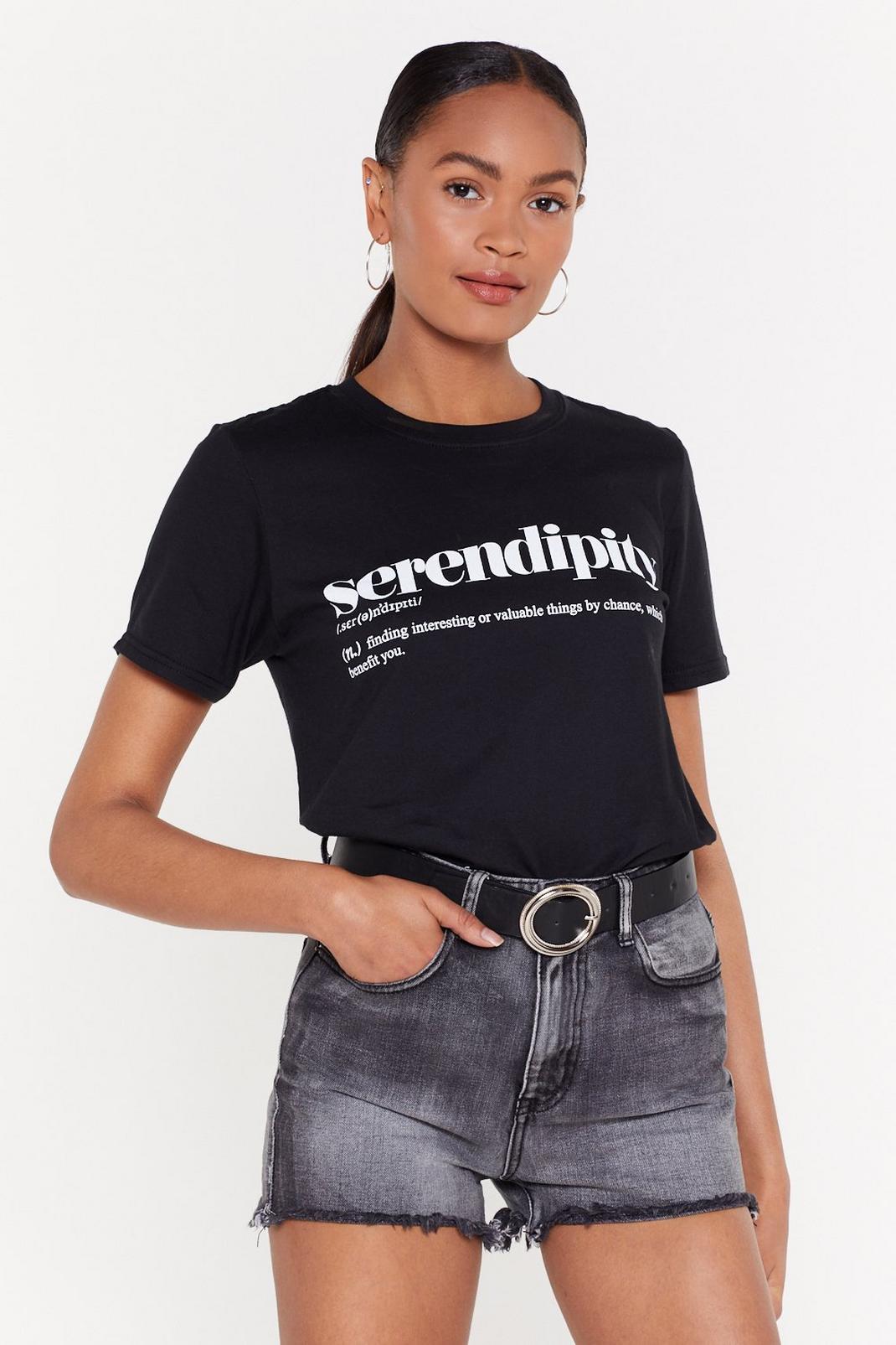 T-shirt à slogan La Définition de Serendipity image number 1