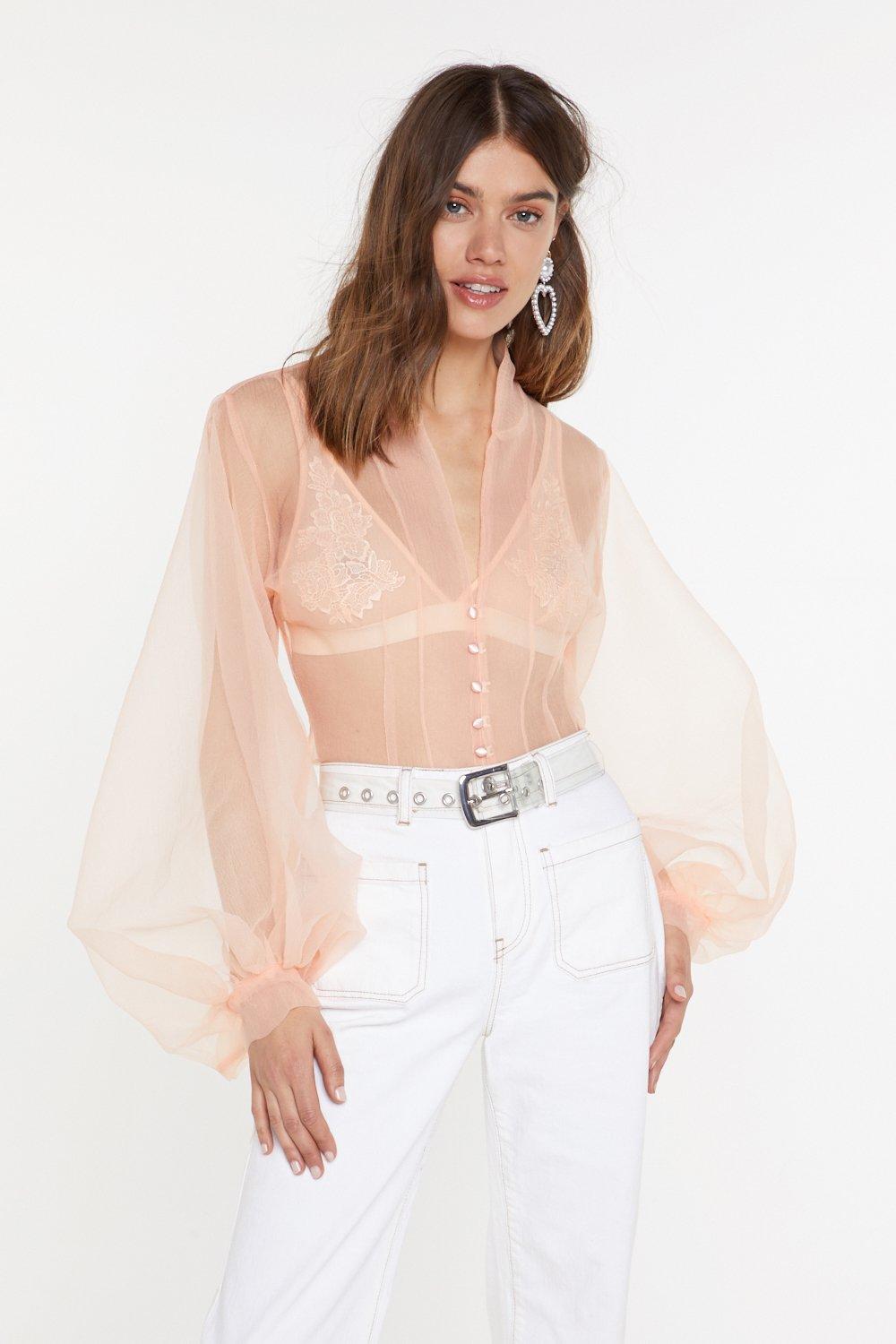 Nasty gal sale sheer top