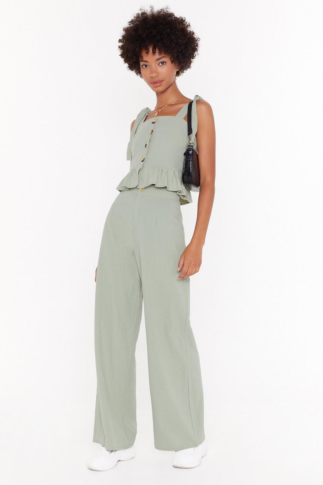 Wide Wide World Linen High-Waisted Pants image number 1