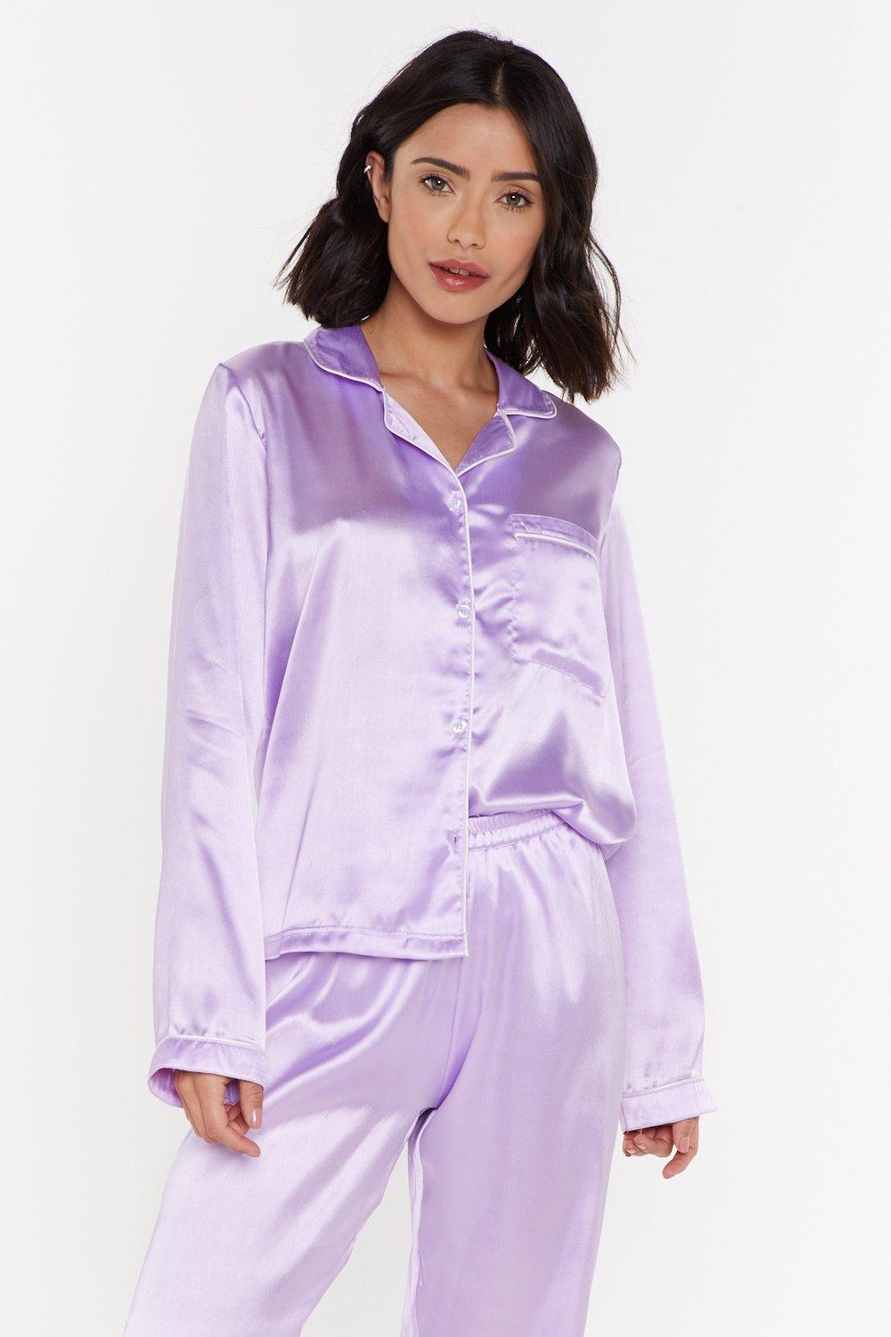 Let s Sleek In Satin Pajama Set Nasty Gal