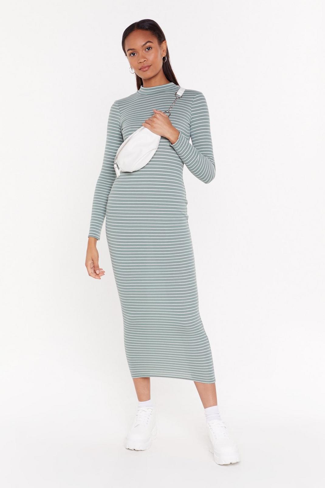 High and Dry Stripe Midi Dress image number 1
